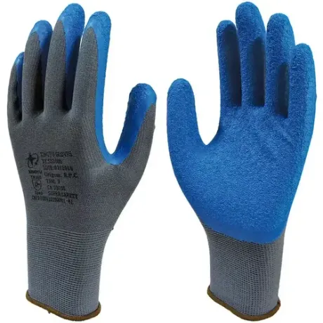 Luva Super Safety SS1005 Látex Corrugado Azul CA 32035