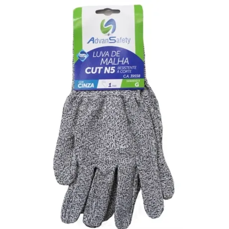 Luva de Proteção ao Corte Antibacteriana CUT N5 Lalan CA 39558