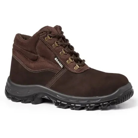 Bota de Segurança Nobuck Bracol Denver BAFN 4031BAFN4400LL Marrom Café  Bico Pvc CA 40872