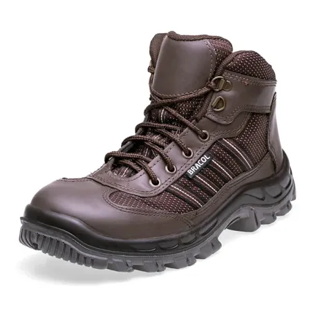 Bota Nobuck Bracol BLQ Premium Marrom Biqueira PVC CA 40872