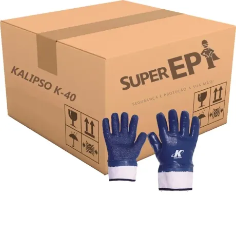 Luva Kalipso K 40 Nitrílica e Punho de Lona - CAIXA