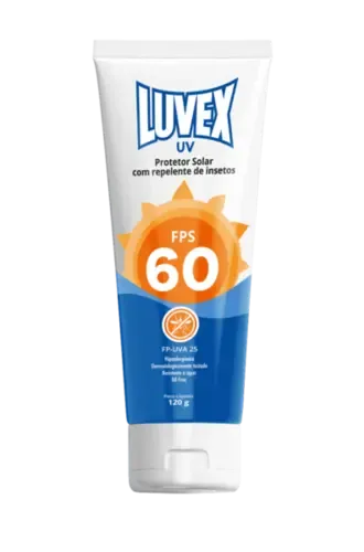 Protetor Solar Com Repelente Luvex FPS 60 Bisnaga 120g