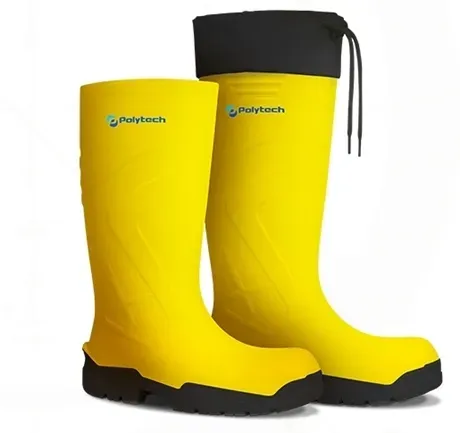 Ecoboots Bota de Pu Amarela e Sola Preta Polytech CA 34466