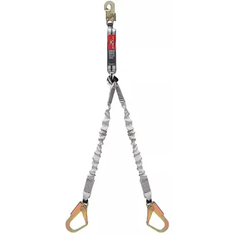 Talabarte em Y Steelflex STF-CQTL0235 – Dupla Proteção para Trabalho em Altura com Absorvedor de Energia