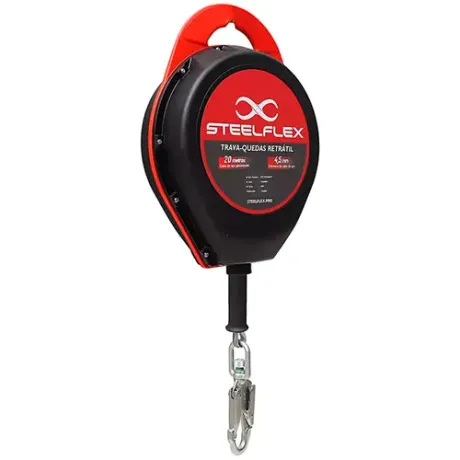 Trava-quedas Retrátil Com Cabo de Aço 20 metros Steelflex STF CQTQ0472
