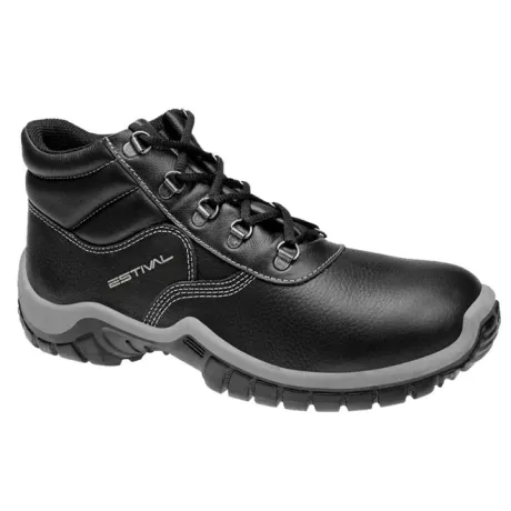 Bota de Segurança Em Couro de Amarrar Estival Com Bico Composite Preta CA 42553