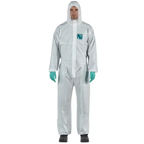 Macacão Ansell Microgard 1800 Tipo 5 e 6 Aba Selada Dupla Face CA 39119