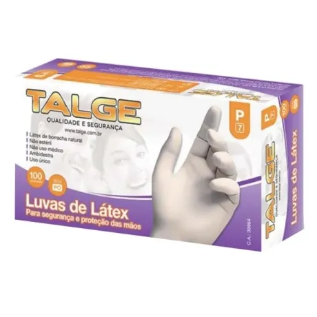 Luva de Látex Profissional Talge Sem Talco Caixa com 100 Unidades