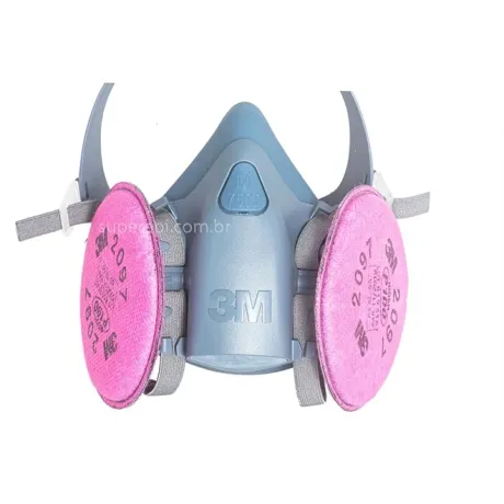 Respirador Reutilizável 3M 7500 Silicone Com 2 Filtros Inclusos 2097 P3 PFF3