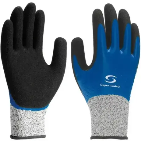 Luva Super Safety SS1014 Banho Duplo em Nitrilo e Elastano Anticorte CA 38646
