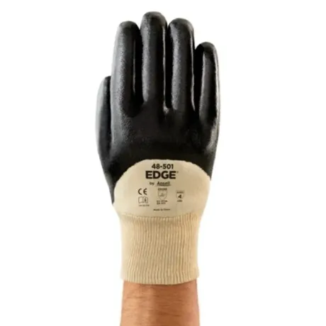 Luva Ansell Edge® 48-501 Banho Nitrílico 3/4 Repele óleos e líquidos CA 32719