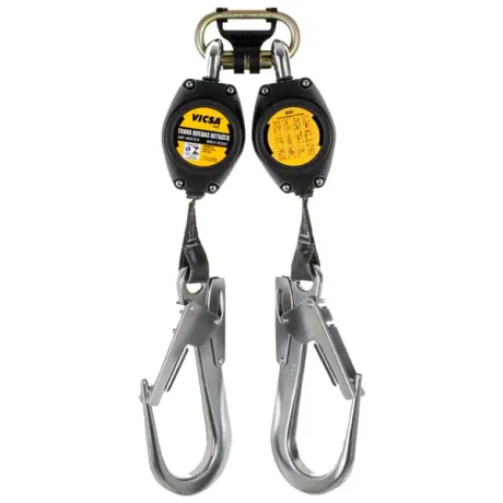 Trava-Quedas Retrátil Vicsa 2,1 Metros Com 2 Conectores e ABS 55MM VIC-22051 Ideal Para Baixas Alturas