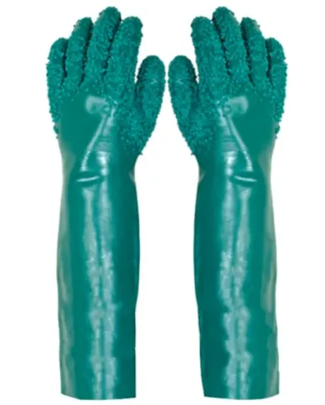 Luva de Pvc Palma Granulada Cano Longo 60cm Plastcor ca 34569