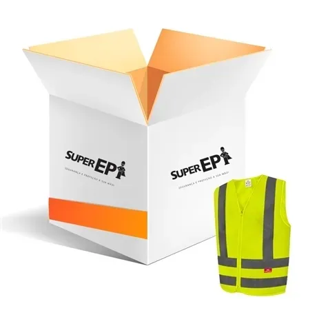Colete Refletivo Steelflex Amarelo Sem Bolso STF VACL90010 - Caixa Atacado