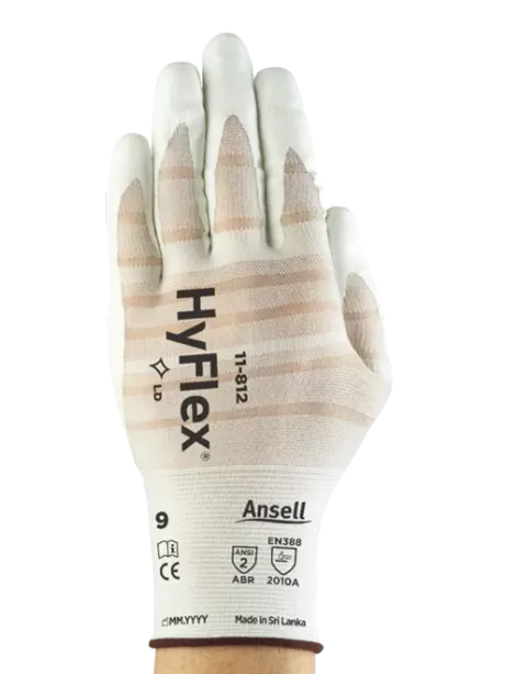 Luva Ansell Hyflex 11-812 Reduz Risco de Lesões em Máquinas Rotativas CA 43084