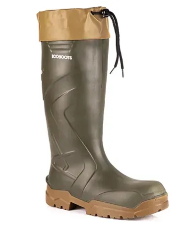 Bota de Pu Ecoboots Polytech Verde Com Solado Bege Acompanha Polaina CA 35047