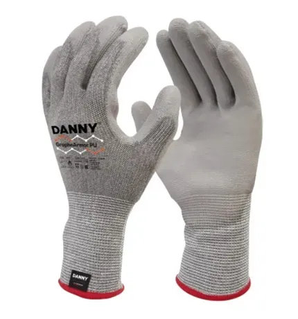 Luva de Proteção Grafeno e Fio de Aço Danny GrapheArmor PU AntiCorte CA 43845 DA-50700