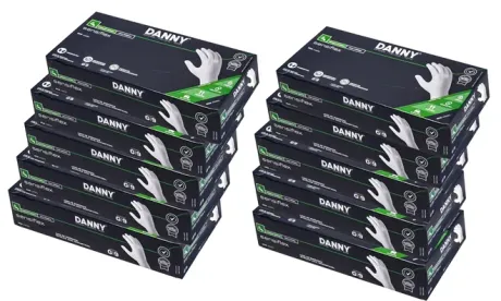 Luva Nitrílica Sensiflex Premium Branca Punho Alongado DA-90112B Ca 41690 Caixa com 10