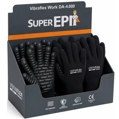 Luva Vibraflex Danny Alta Performance Contra Vibração DA-4000 CA 44549 Caixa com 3 ou 5 Pares EN ISO 10819