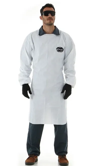 Avental Impermeável Tipo Barbeiro Duvek 2000 Branco Gramatura 50 CA 46601
