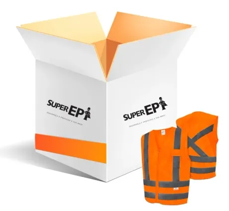 Colete Laranja Refletivo com 1 Bolso SteelFlex STF-VACL91030 Atacado