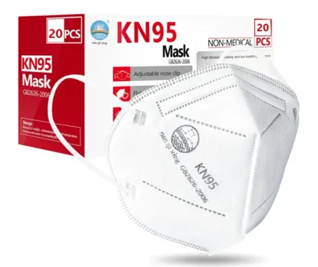Máscara KN95 Protective Mask Branca Elástico na Orelha Confortável Caixa Com 20 Peças