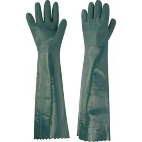 Luva Pvc Forrada Cano Longo e Palma Áspera Jundtex 70cm CA 30514