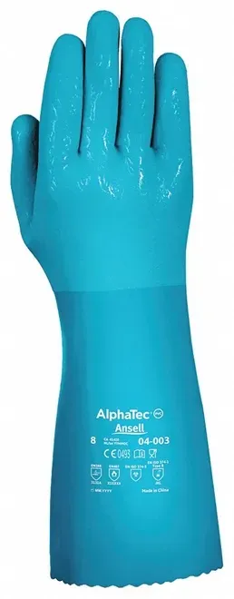 Luva de Pvc 36cm Ansell Alphatec 04-003 Com Forro, Mais Conforto e Altamente Durável CA 43410