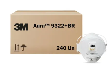 Máscara de Segurança 3M™ Aura™ 9322+BR Com Válvula Caixa Master 240 Unidades