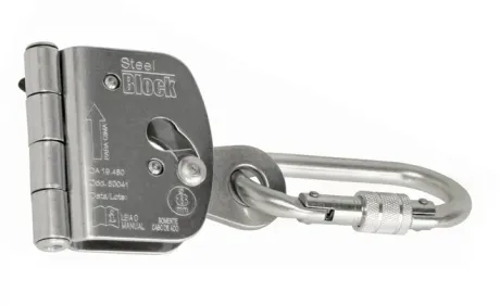 Trava-Queda Para Cabo de Aço 8mm Ultra Safe Steel Block Com Mosquetão UST500410000