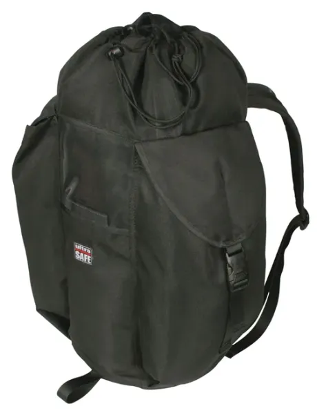 Mochila Preta Ultra Safe Para Trabalho em Altura Armazenamento de Equipamentos USS0021