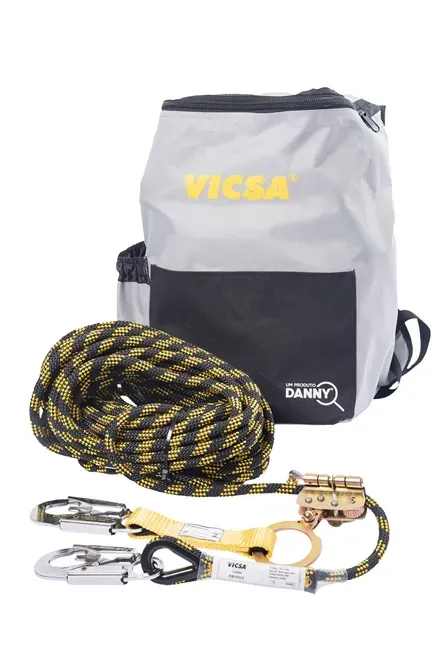Kit de Ancoragem Em Corda Com 20 Metros Danny Vicsa Acompanha Trava-quedas Vic-27948