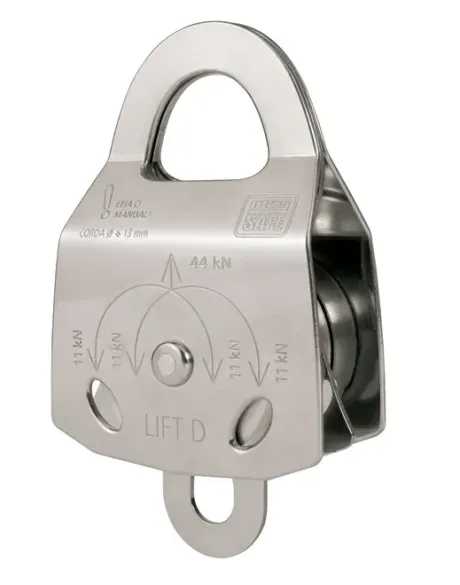 Polia Lift D Ultra Safe USP400870100 Em Aço Inox Para Uso Com Cordas até 13mm