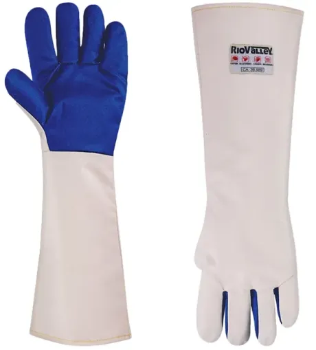 Luva de Proteção Térmica 5 Dedos Até 250º Rio Valley Rio-230-PA Punho Longo 45 CM Palma Meta-Aramida CA 49963