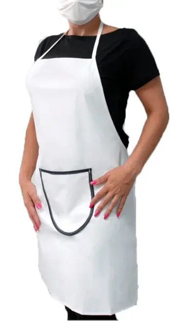 Avental de Napa com Bolso Forrado Prevemax 0,80 x 0,60 Branco CA 40610