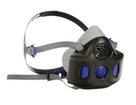 Respirador Reutilizável Semifacial 3M Secure Click HF-801SD Tamanho P  Com Botão de Teste Vedação CA 44458