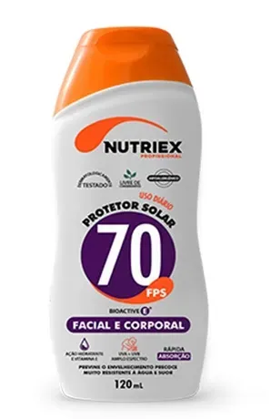 Protetor Solar e Facial Soldador Fator 70 Nutriex UVA E UVB Alta Proteção à Pele