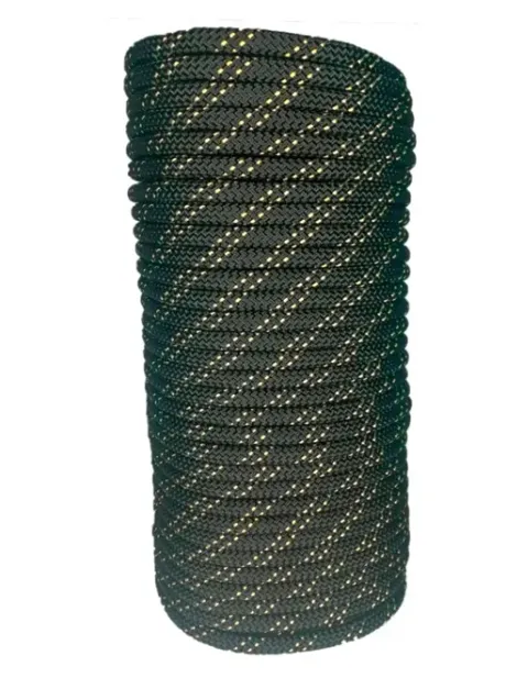 Corda Semi-Estática Preta 11,5 MM Norma NR35 - 100 Metros
