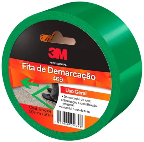 Fita Para Demarcação de Solo 3M 469 Verde 50MM x 30M HB004210355