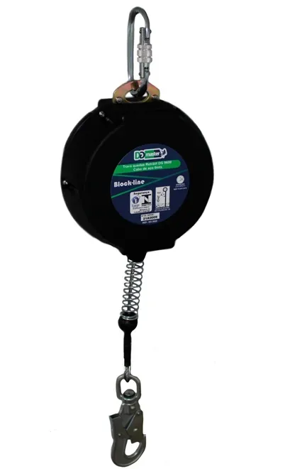 Trava-Quedas Retrátil DGMaster Block-Line DG9600 Em Cabo de Aço de 6 Metros