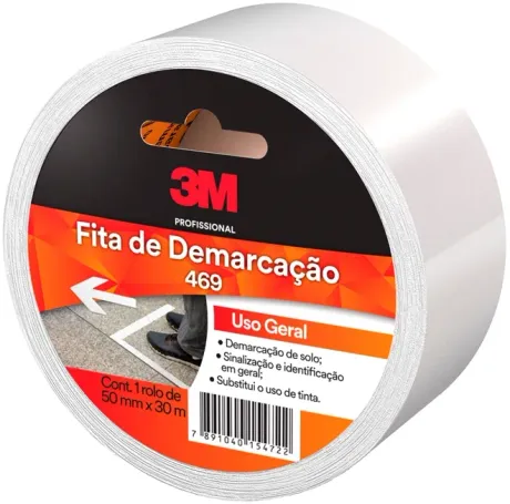 Fita Para Demarcação de Solo 3M 469 Branca 50MM x 30M HB004210330