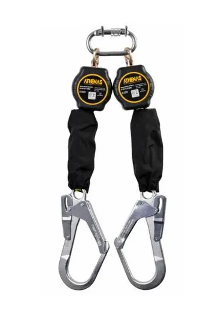 Trava-Quedas Retrátil Athenas AT 7071-RT-FT em Fita Duplo de 1,8 Metros com ABS