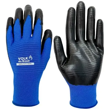 Luva de Segurança Nitril Wave Smart Volk Com Banho Nitrílico CA 46803