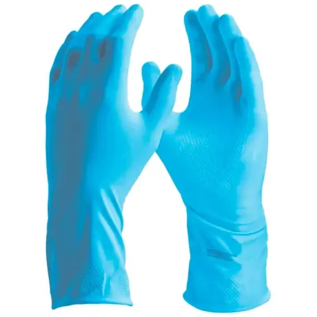 Luva de Látex Azul Danny Confort Látex DA-299 AZ Com Forro Ideal Para Serviços Gerais CA 46941