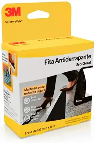Fita Autoadesiva Antiderrapante 3M Safety Walk Preta 50MM x 5M HB0001912452