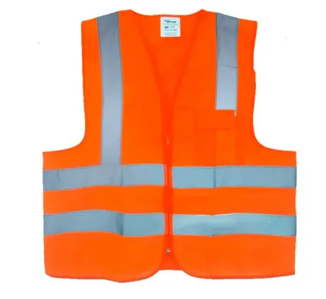 Colete Refletivo Laranja Fluorescente Plastcor com 1 Bolso