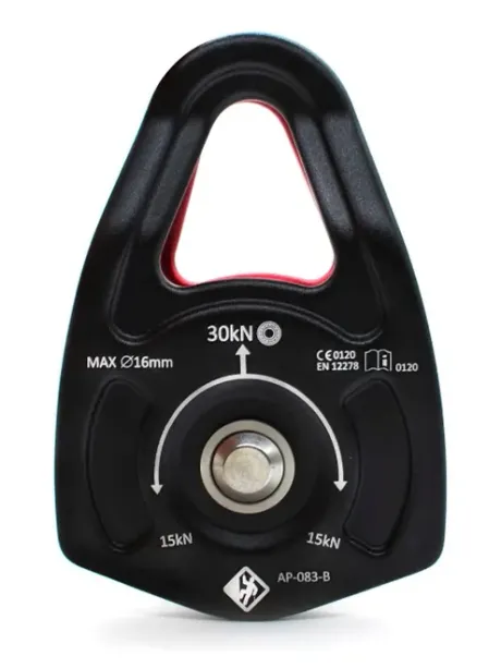 Polia Oscilante em Alumínio 30kN Usclimb Climb Clean Para Corda Até 16MM UC0123