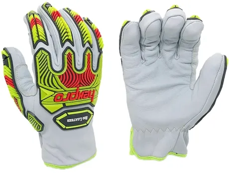 Luva Hexpro RigLeather em Couro Premium Contra Impactos, Térmicos e Proteção ao Corte Nivel F CA 48185