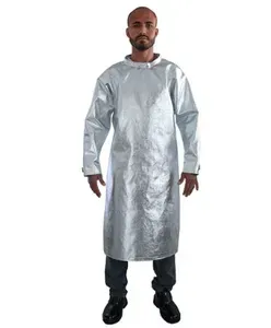 Avental Tipo Barbeiro com Mangas Aluminizado 1,20 X 0,70 Benetherm para Calor Radiante e Respingos de Metais em Fusão 1400°C Therm-Fire-Carb 20 CA 45750