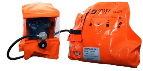 Respirador de Fuga Tipo Capuz com Cilindro de 10 Minutos Recarregável 3M ELSA Ativação Rápida e Automática HB004579643 CA 41351